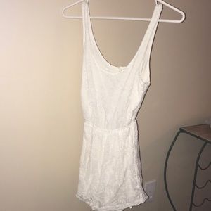 Hollister White Lace Romper